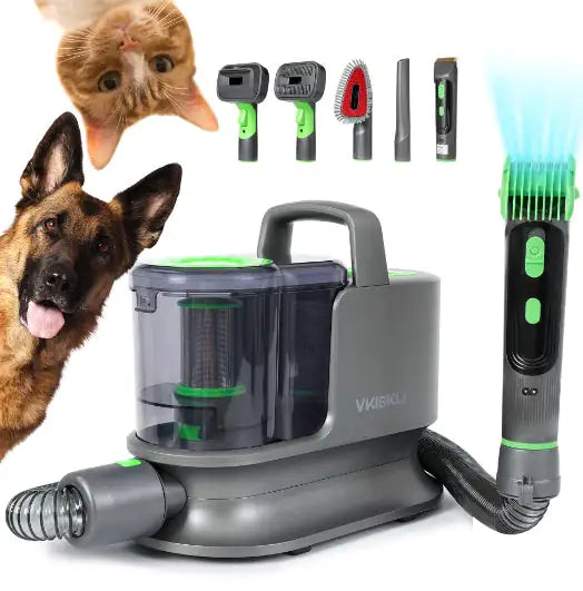 Daski Vkiskli Pet Grooming Kit with Vacuum – Dog & Cat Clippers, Low Noise, All-in-One