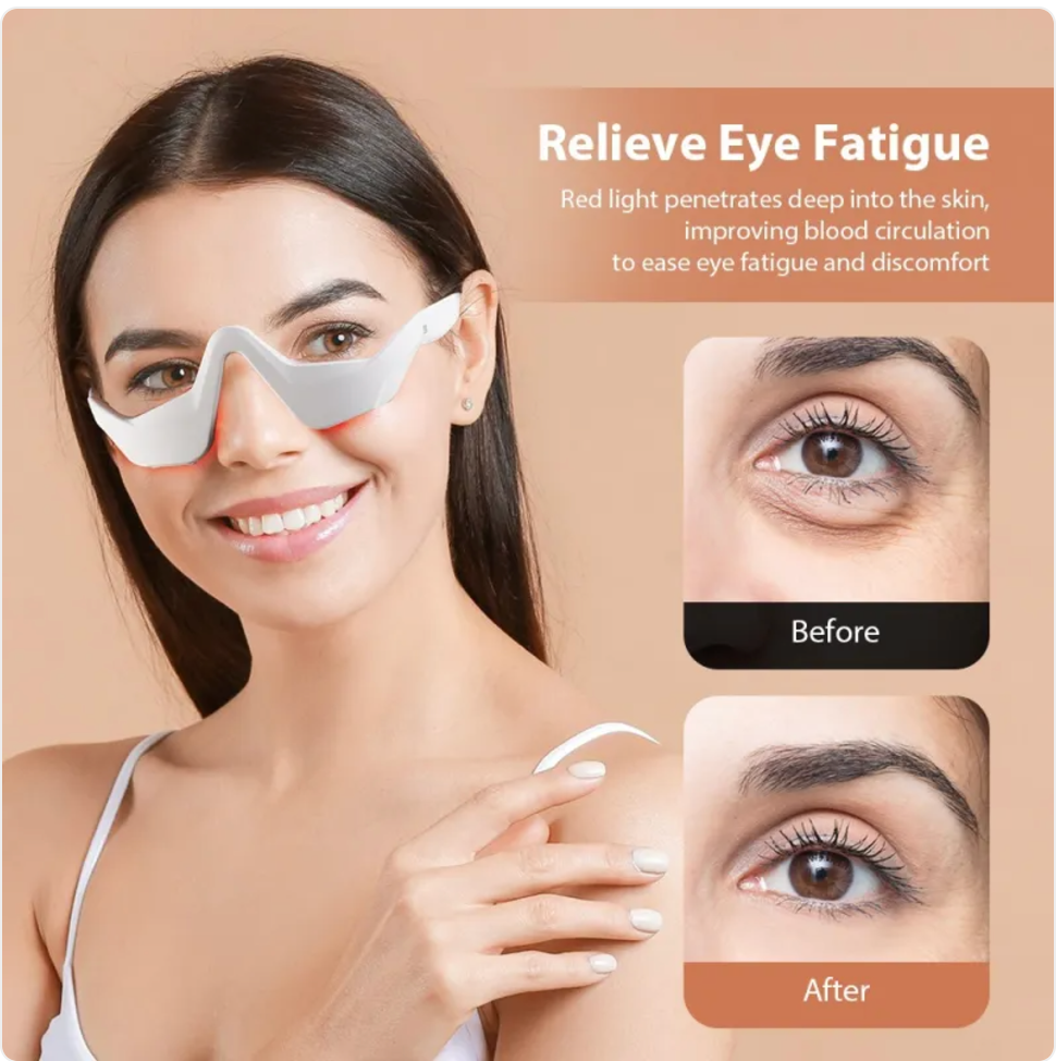 Rechargeable Red-Light Eye Massager — White