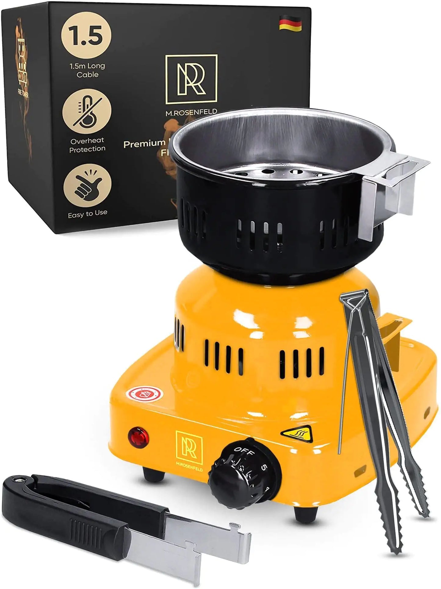 Yellow Multipurpose Electric Charcoal Starter Electric Charcoal Burner ETL