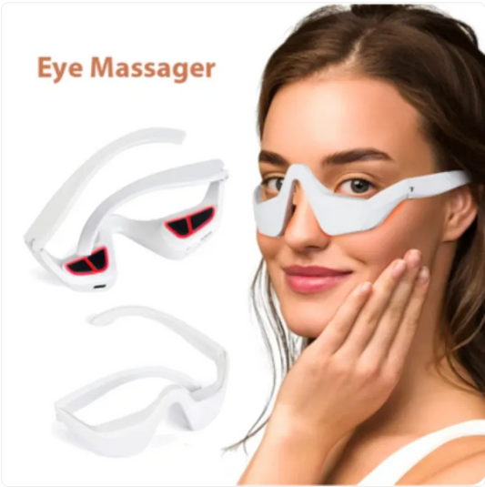 Rechargeable Red-Light Eye Massager — White