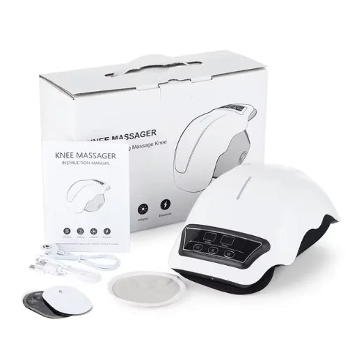 Knee massager with box, manual, charging cable and pads